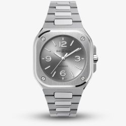 Bell & Ross Mens Grey Steel Watch BR05A-S-GR-ST/SST