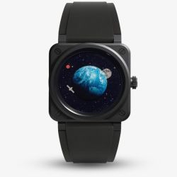 Bell & Ross Mens Limited Edition Astro Watch BR03A-EMM-CE/SRB