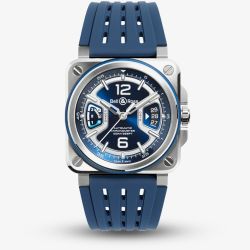 Bell & Ross Mens BR-X3 Blue Steel Automatic Watch BRX3R-BLU-ST/SRB