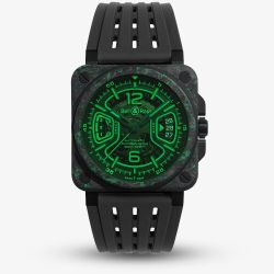 Bell & Ross Mens Limited Edition BR-X3 Night Vision Watch BRX3R-GN-CA/SRB