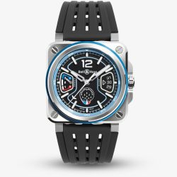 Bell & Ross Mens Limited Edition BR-X3 Patrouille De France Black Rubber Strap Watch BRX3R-PAF-ST/SRB