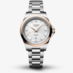 Longines Ladies Conquest Two Tone Mother Of Pearl Dial Watch L3.320.5.87.6