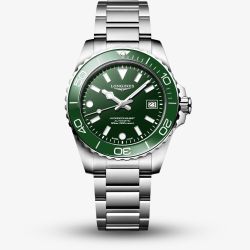 Longines Mens Hydroconquest Automatic Green Dial Watch L3.779.4.06.6