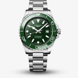 Longines Mens Hydroconquest Automatic 42mm Green Dial Watch L3.788.4.06.6