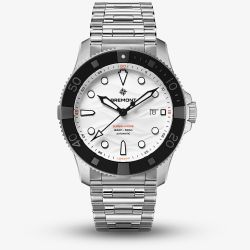Bremont Mens Supermarine 500m Polar White Dial Bracelet Watch SM43-DT-SS-WH-B