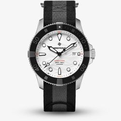 Bremont Mens Supermarine 500m Polar White Dial NATO Strap Watch SM43-DT-SS-WH-N-S