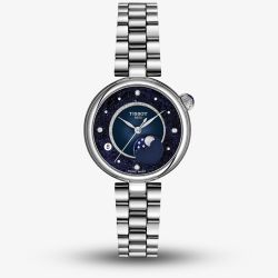 Tissot Ladies Desir Blue Moonphase Dial Stainless Steel Bracelet Watch T152.223.11.496.00