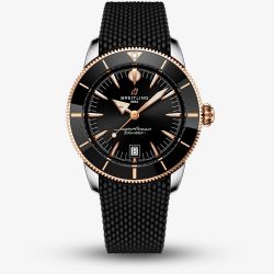 Breitling Mens Superocean Heritage B31 Automatic 42mm Black & Rose Gold Rubber Strap Watch UB3111241B1S1