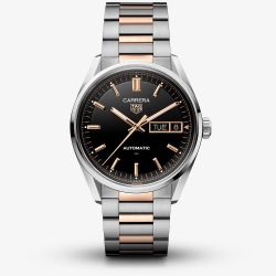 Tag Heuer Mens Carrera Day Date Automatic Black Dial Watch WDA2111.BD0001