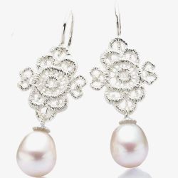 Sterling Silver Pearl Dropper Earrings 2460-AG-SW-1