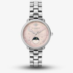 Olivia Burton Moonphase Pink Celestial Dial Watch 24000297