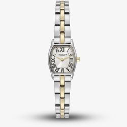 Olivia Burton Ladies Cambridge Silver Dial Two Tone Bracelet Watch 24000391