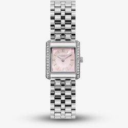 Olivia Burton Ladies Berkley Pink Dial Square Bracelet Watch 24000381