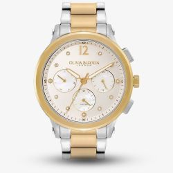 Olivia Burton Ladies Sport Luxe Multi-Function Metallic White & Two Tone Watch 24000053