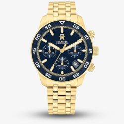 Tommy Hilfiger Mens TH85 Gold Tone Chronograph Watch 1792158