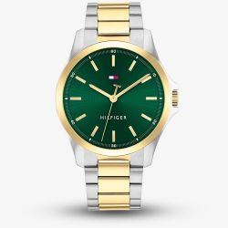 Tommy Hilfiger Mens Bruce Two-Tone Green Watch 1792192