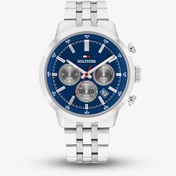 Tommy Hilfiger Mens Kent Chronograph Blue Bracelet Watch 1710753
