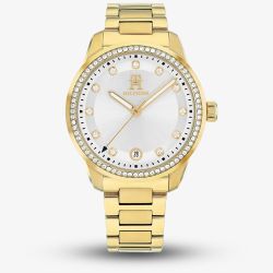 Tommy Hilfiger Ladies TH85 Gold Stone Set Watch 1782758