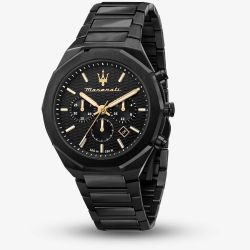 Maserati Mens Stile Black Chronograph Watch R8873642005