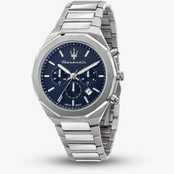 Maserati Mens Stile Blue Dial Chronograph Watch R8873642006