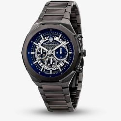 Maserati Stile Anthracite Skeleton Watch R8873642012