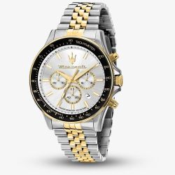 Maserati Mens Sfida Two-Tone Chronograph Watch MR8873640024