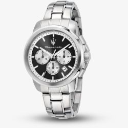 Maserati Mens Successo Chronograph Black Dial Bracelet Watch R8873621052