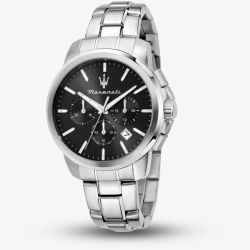 Maserati Mens Successo Chronograph Black Dial Bracelet Watch R8873621046