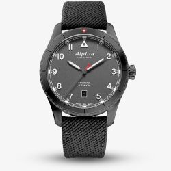 Alpina Mens Startimer Pilot Automatic Grey Strap Watch AL-525G4TS26