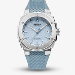Alpina Mens Alipiner Extreme Solarmetre Blue Dial Rubber Strap Watch AL-140LN3AE6