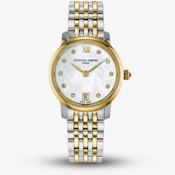 Frederique Constant Ladies Slimline Two-Tone Mother Of Pearl Dial Watch FC-220MPWD1S23B