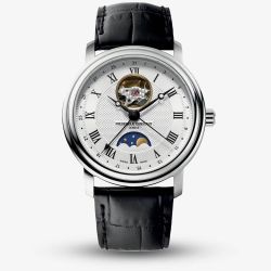 Frederique Constant Mens Heartbeat Moonphase White Dial Watch FC-335MC4P6