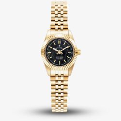 Jacques du Manoir Ladies Mini Inspiration Gold & Black Watch JWL05104