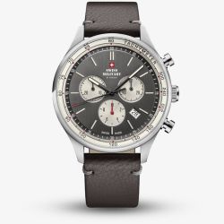  Swiss Military Mens Vintage Chronograph Brown Dial Watch SM34081.12