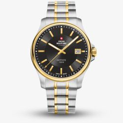  Swiss Military Mens Classic Two-Tone Black Dial Watch SM30200.04