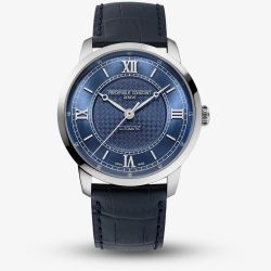 Frederique Constant Premiere Blue Dial Leather Strap Watch FC-301N3B6