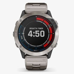 Garmin Unisex Quatix 6X Solar Edition Titanium Bracelet Watch 010-02157-31 