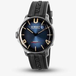 U-BOAT Mens Darkmoon Stainless Steel Blue Dial Watch U8704/D