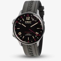 U-BOAT Mens Capsoil 45mm Doppiotempo Red Rehaut Watch 8839
