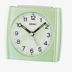 Seiko Green Square Beep Alarm Clock QHE209M