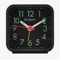  Hometime Standard Black Square Alarm Clock 5154B