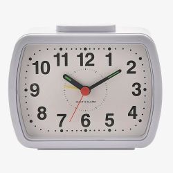  Hometime White Obolong Alarm Clock 5184W
