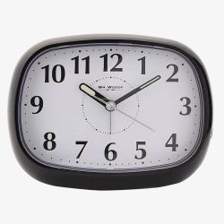  Hometime Black Oval Alarm Clock 5334B