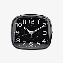 Hometime Black Square Alarm Clock 5381BK