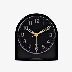 Hometime Black Round Alarm Clock 5384BK