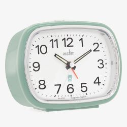 Acctim Camille Sage White Dial Alarm Clock 15465
