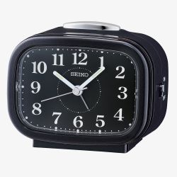 Seiko Retro Black Bell Alarm Clock QHK060J
