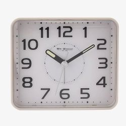 Hometime Dual Indicating Light System White Alarm Clock 5291W