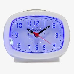 Hometime White LED Dial Beep Alarm Clock 9765W