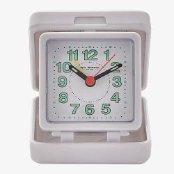 Hometime White Travel Alarm Clock 5165W